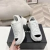Chanel Black White Calfskin Sneakers Style 0779