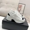 Chanel Black White Calfskin Sneakers Style 0779