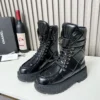 Chanel Off White Lambskin Boots