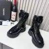 Chanel Off White Lambskin Boots