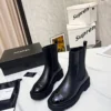 Chanel Black Leather Boots Style 0811