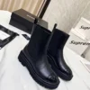 Chanel Black Leather Boots Style 0811