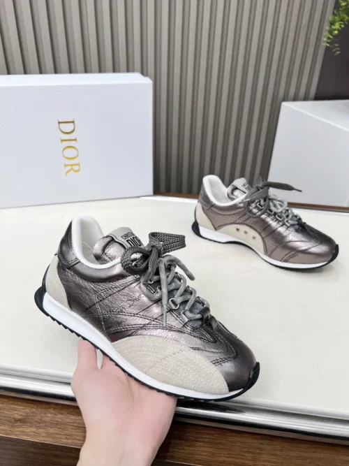 Dior Beige Leather Sneakers Style 0070