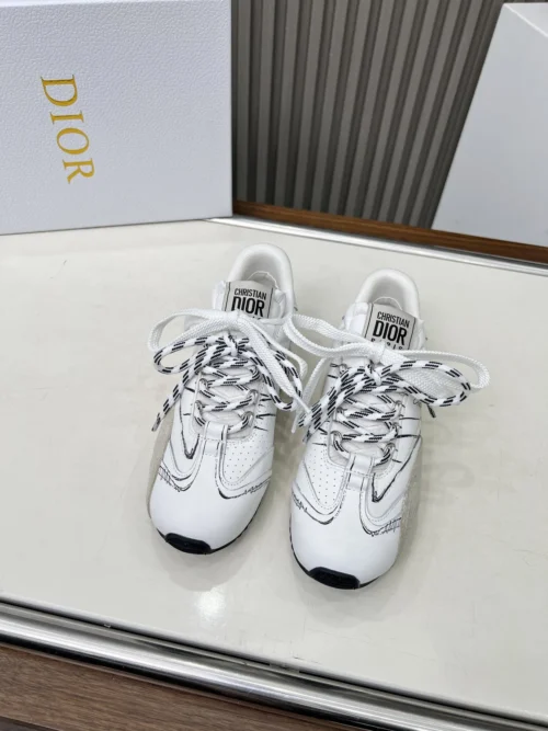 Dior Beige Leather Sneakers