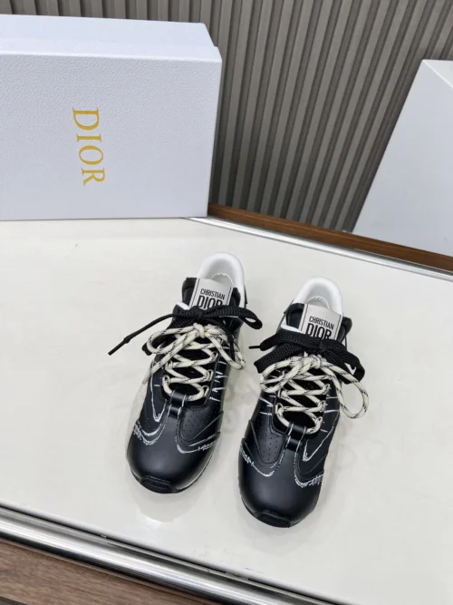 Dior Beige Leather Sneakers Style 0072