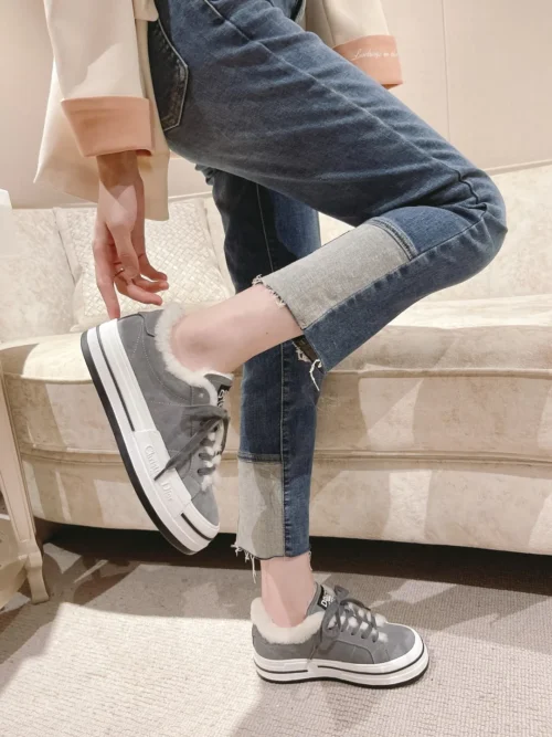 Dior Brown Leather Sneakers Style 0238