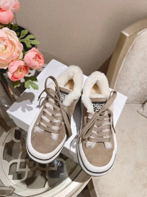 Dior Brown Leather Sneakers