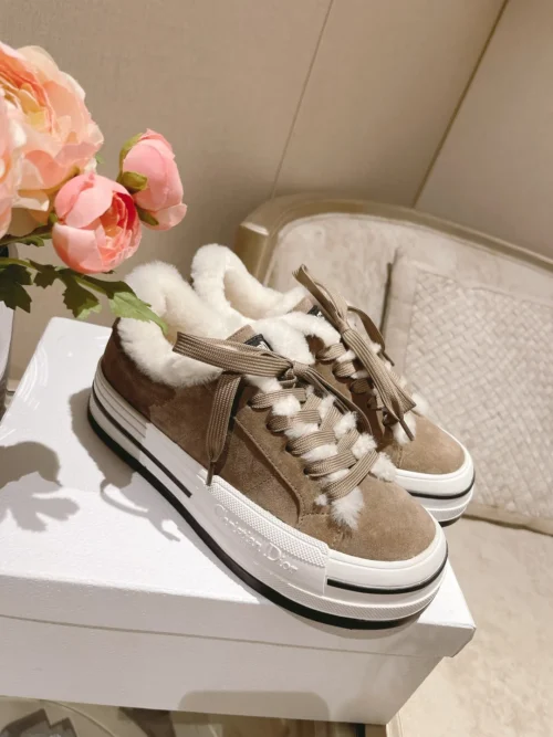 Dior Brown Leather Sneakers
