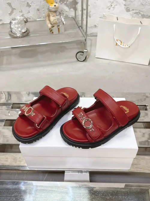 Dior Dioract Black Lambskin Slides Style 0285