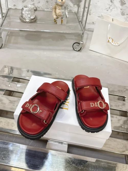 Dior Dioract Black Lambskin Slides Style 0285