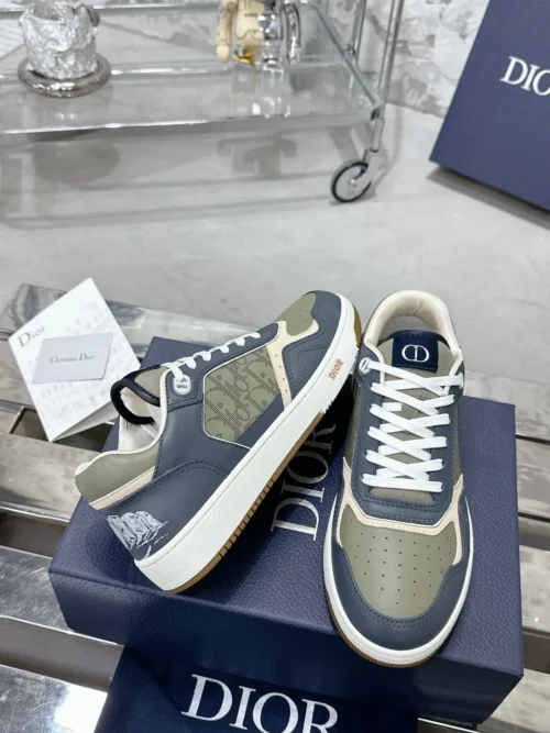 Dior B27 White Leather Sneakers Style 0356
