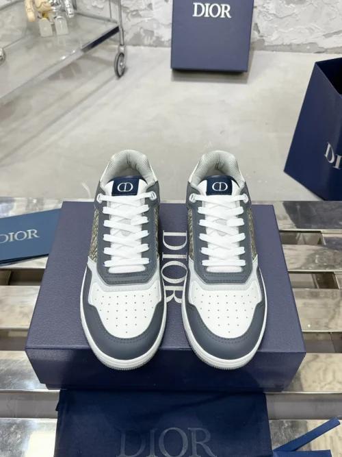 Dior B27 White Leather Sneakers Style 0358