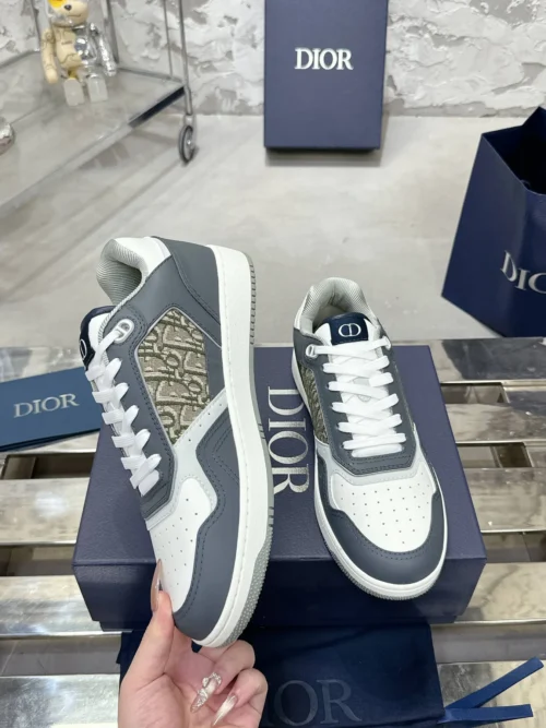 Dior B27 White Leather Sneakers Style 0358