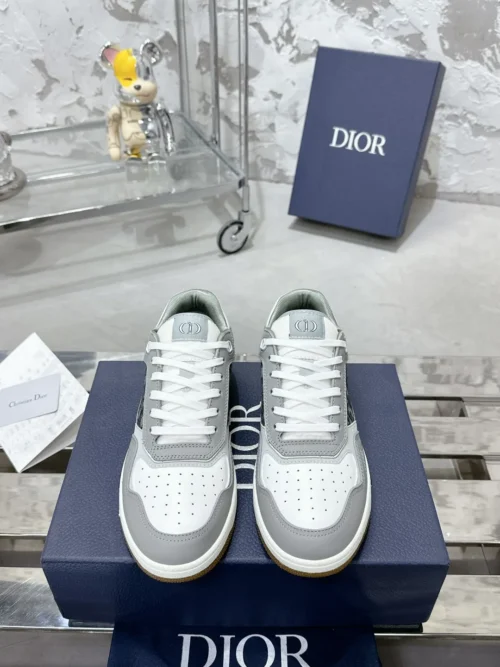 Dior B27 White Leather Sneakers Style 0364