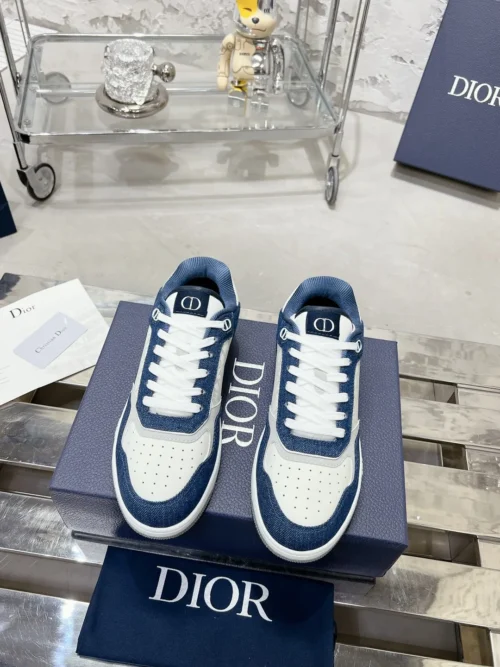 Dior B27 White Leather Sneakers Style 0369