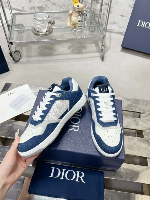 Dior B27 White Leather Sneakers Style 0369