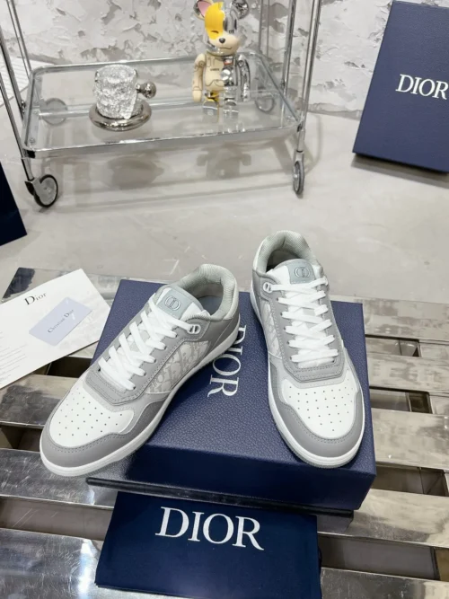 Dior B27 White Leather Sneakers Style 0373
