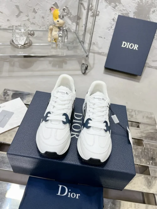 Dior White Leather Sneakers Style 0405