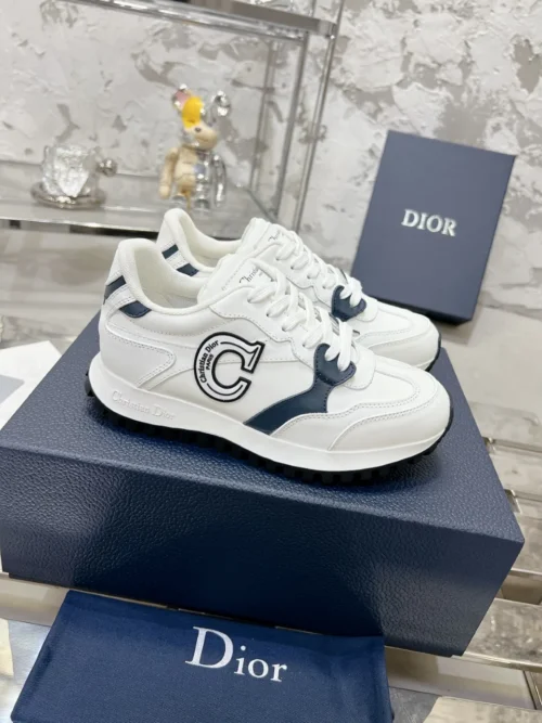 Dior White Leather Sneakers Style 0405