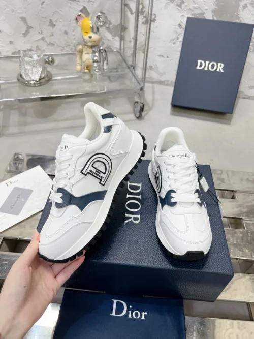 Dior White Leather Sneakers Style 0405