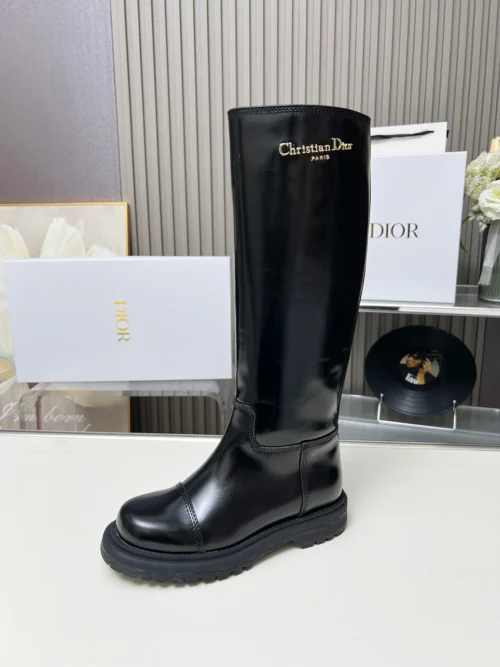 Dior Black Leather Boots Style 0501