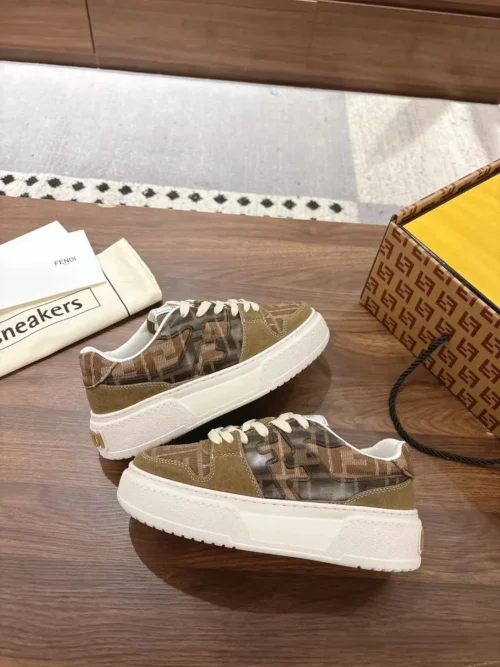 Fendi Fendi Match Leather Sneakers