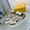 Fendi Force Brown Calfskin Sneakers Style 0032