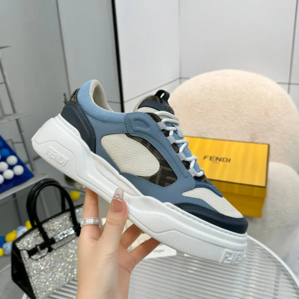 Fendi Force Brown Calfskin Sneakers Style 0035