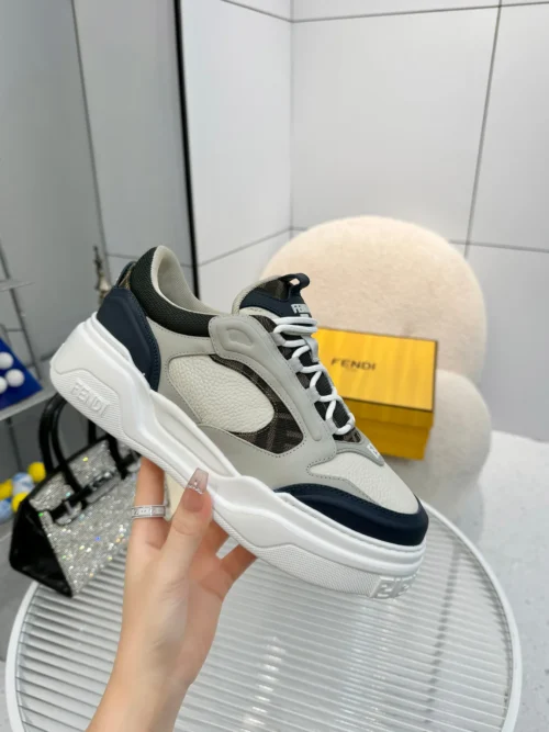 Fendi Force Brown Calfskin Sneakers Style 0037