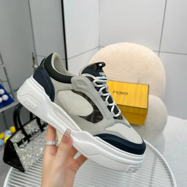 Fendi Force Brown Calfskin Sneakers Style 0037