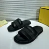 Fendi Black Leather Slides
