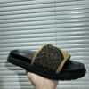 Fendi Black Leather Slides Style 0053