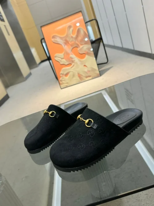 Gucci Lambskin Slides Style 0014