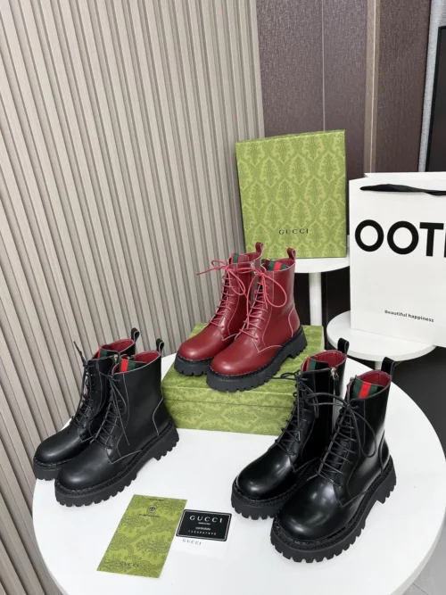 Gucci Black Lambskin Boots