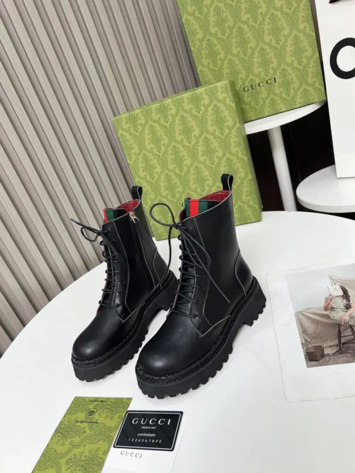 Gucci Black Lambskin Boots