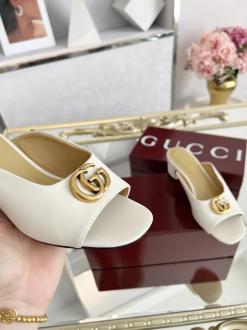 Gucci Lambskin Slides Style 0098