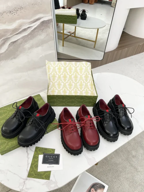 Gucci Black Lambskin Loafers
