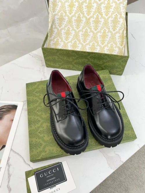 Gucci Black Lambskin Loafers