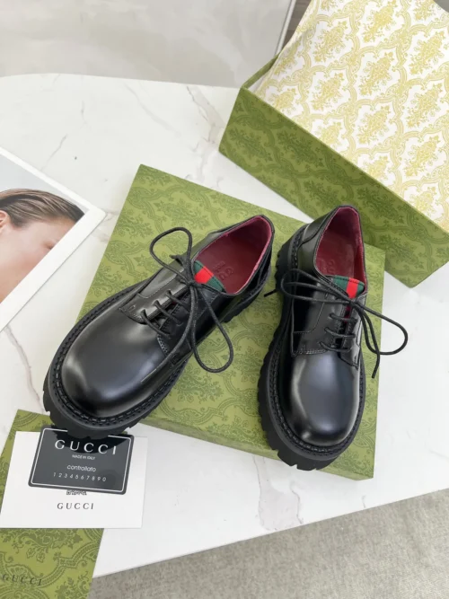 Gucci Black Lambskin Loafers