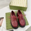 Gucci Black Lambskin Loafers Style 0104