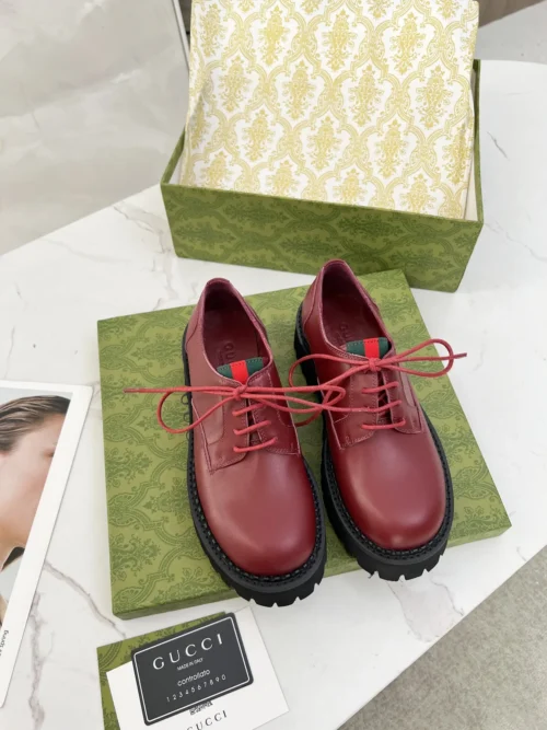 Gucci Black Lambskin Loafers Style 0104