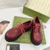 Gucci Black Lambskin Loafers Style 0104