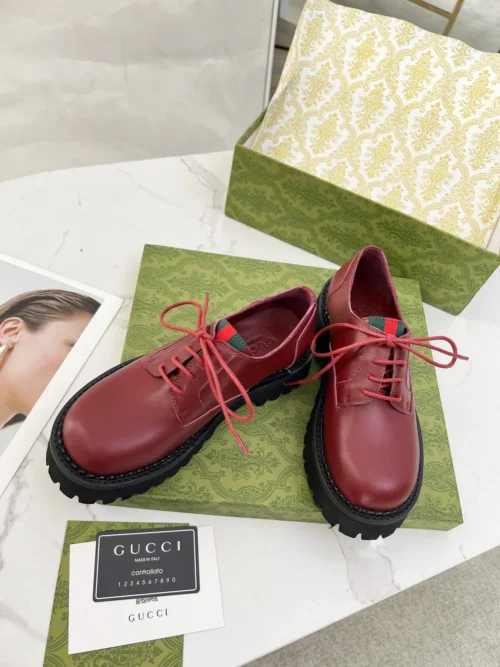 Gucci Black Lambskin Loafers Style 0104