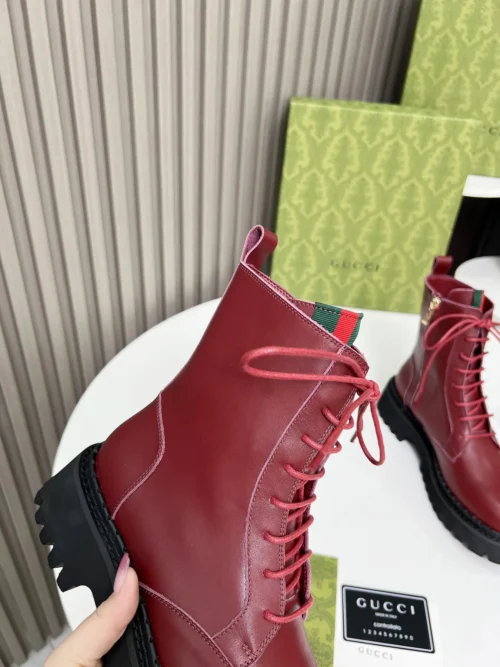 Gucci Black Lambskin Boots Style 0108