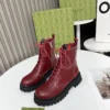 Gucci Black Lambskin Boots Style 0108