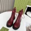 Gucci Black Lambskin Boots Style 0108