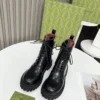 Gucci Black Lambskin Boots Style 0109