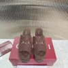 Gucci Brown Canvas Slides