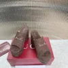 Gucci Brown Canvas Slides