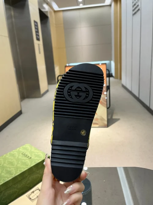 Gucci Lambskin Slides Style 0123